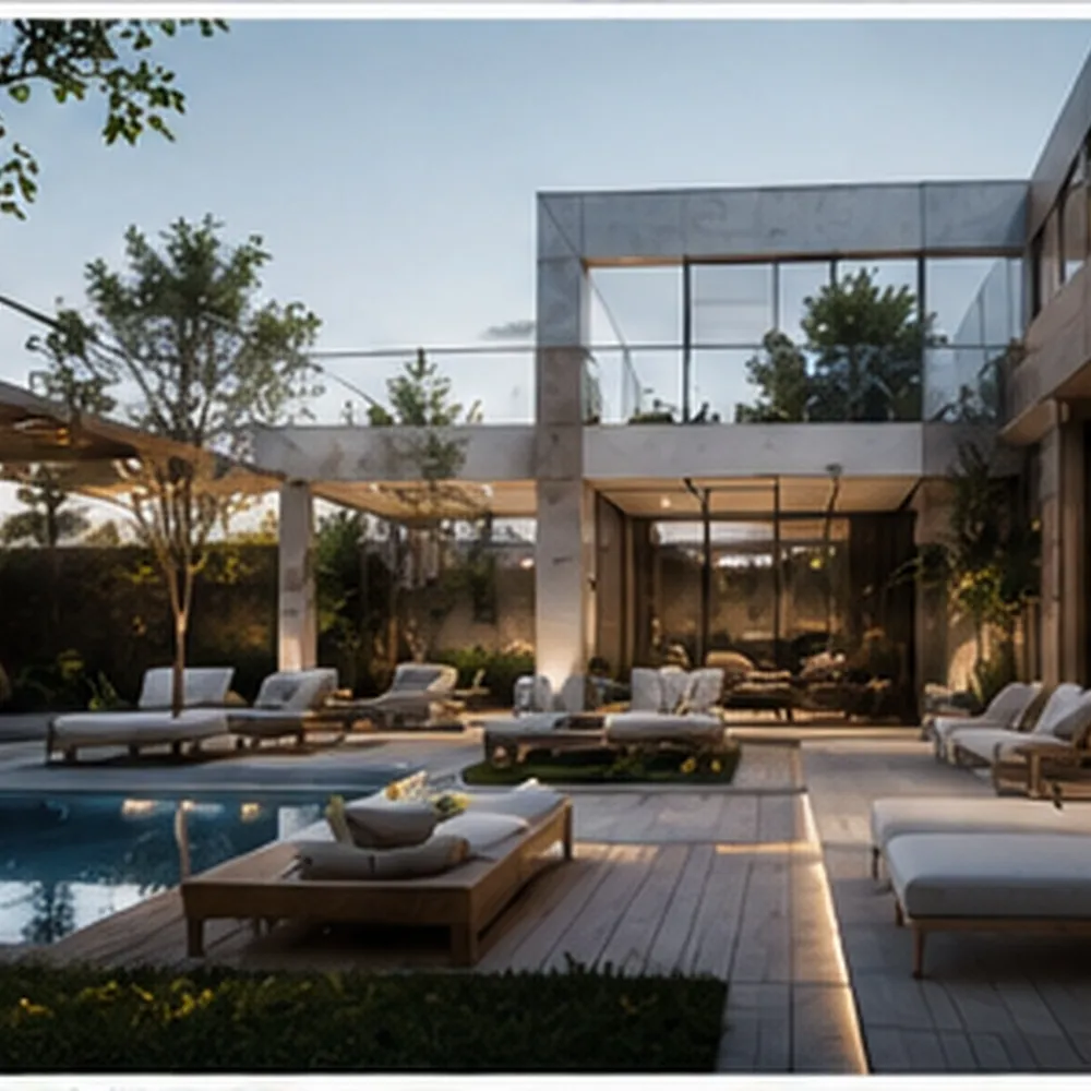 تصميم معماري مودرن متكامل (فيلا سكنية)